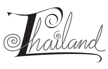 Thailand the letter word design