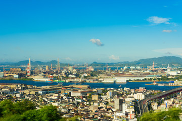 Obraz premium Lokalny krajobraz miasta [miasto Kitakyushu, prefektura Fukuoka]