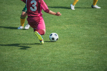 Obraz premium 女子サッカー試合風景