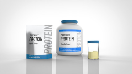 袋プロテインとボトルプロテインとシェイカー