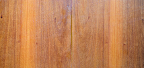 Obraz premium Book-Matched Wood Panels Background. Joints of Decorative Finishing from Wood Panels on Interior, Exterior Walls or Kitchen Facades. Mirror Matching Pattern of Two Wood Wallboards