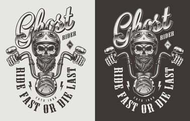 motorcycle emblem with skull © DGIM studio