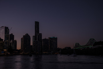 Fototapeta na wymiar Brisbane Skyline at dusk