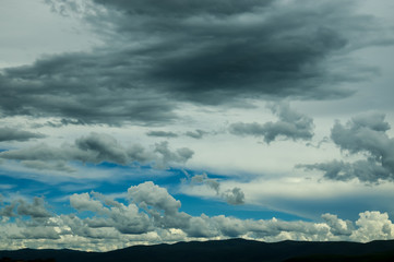 Fototapeta na wymiar Beautiful Scenery of Blue Sky and White Clouds