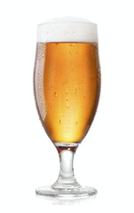glass of beer isolated on white background