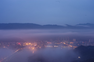 Night View of Chinese City