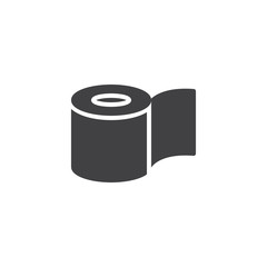 Toilet paper vector icon. filled flat sign for mobile concept and web design. simple solid icon. Symbol, logo illustration. Pixel perfect vector graphics