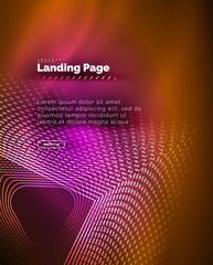 Neon glowing background for landing page