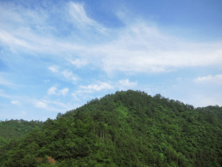 Fototapeta na wymiar View of Mountains under the Sky