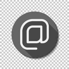 E-mail symbol, internet mail icon. Linear, thin outline. flat ic