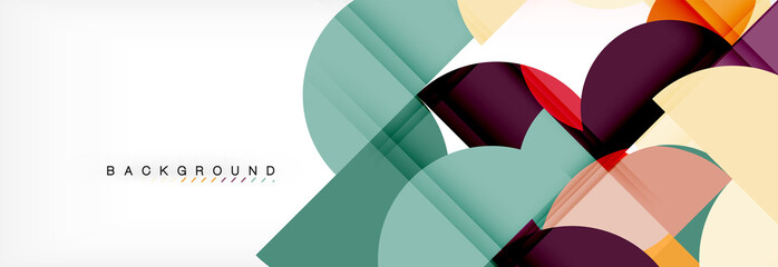 Modern geometrical abstract background - circles. Business or technology presentation design template, brochure or flyer pattern, or geometric web banner