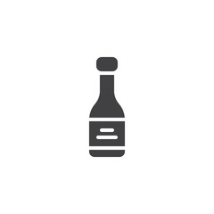 Wine bottle vector icon. filled flat sign for mobile concept and web design. Champagne bottle simple solid icon. Symbol, logo illustration. Pixel perfect vector graphics