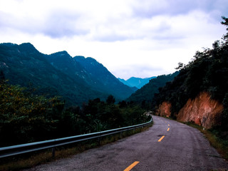 A Gorgeous View of the Mountains with County Road