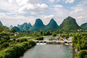 China Guilin Yangshuo Berge Fluss