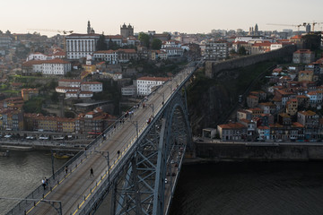 Dom Luis I bridge and Porto, seen from Miradouro da Serra do Pilar.