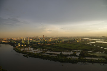 Naklejka premium The River Scene and surroundings
