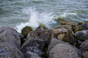 stones and sea