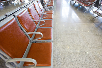 Chair Bench for passengers to set and wait at the airport