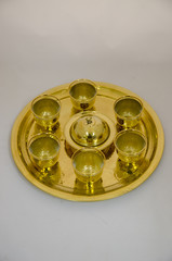 Golden Turkish Coffee Set