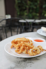 calamari italian fried squid italian food with outdoor restaurant