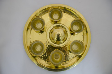 Golden Turkish Coffee Set