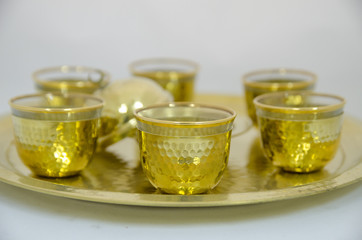 Golden Turkish Coffee Set