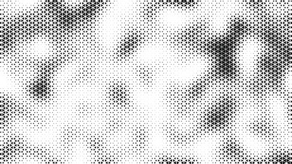 Abstract halftone background.Black and white pattern texture backdrop.Soft bright halftoned wallpaper with geometric dots,triangle shapes.Smooth gradient clean vector for business,web,banner art.