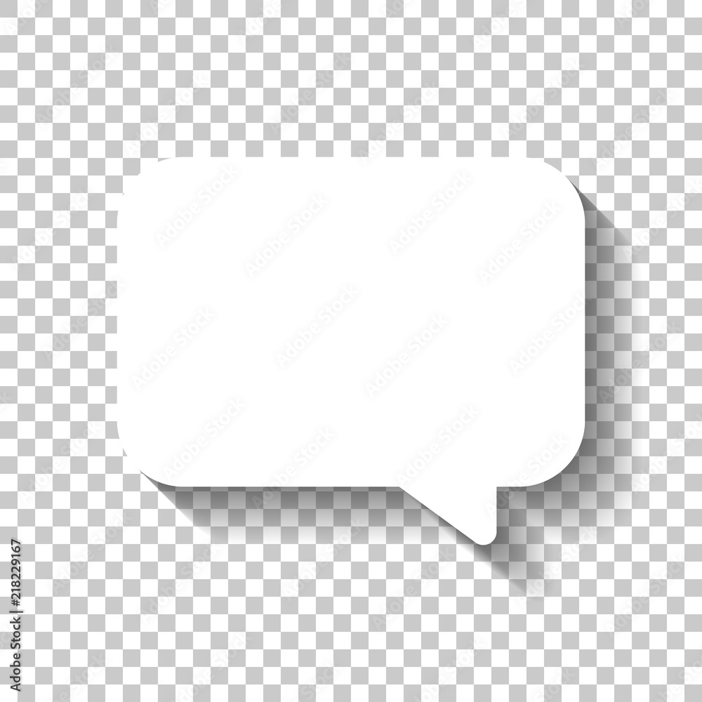 Fototapete simple text cloud. white icon with shadow on transparent backgro