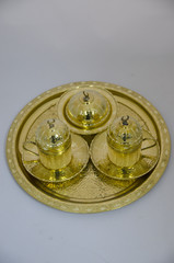 Golden Turkish Coffee Set