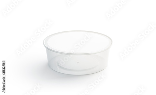 Blank White Round Disposable Container Mockup Isolated Rendering Blank White Round Disposable Container Mockup Isolated Rendering Empty Bento Box Mock Up Clear Lunch Template Fast Food Take Away Tray