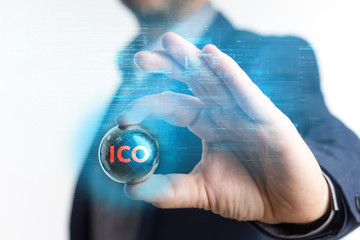 The concept of business, technology, the Internet and the network. A young entrepreneur working on...