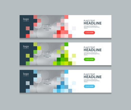abstract horizontal  web banner design template backgrounds
