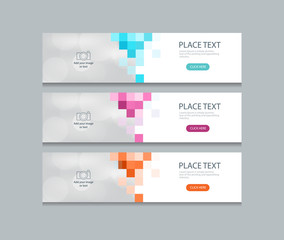 abstract horizontal  web banner design template backgrounds
