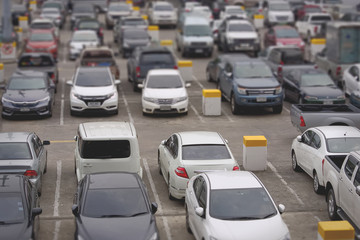 Car Park with Selective Depth of View Blur