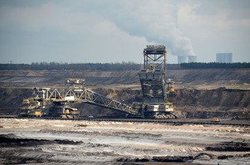 Schaufelradbagger in der Lausitz