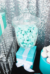 Sweet cake in the glass