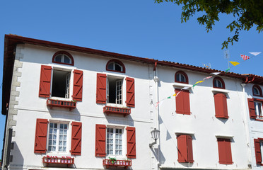 façade de maison à Espelette