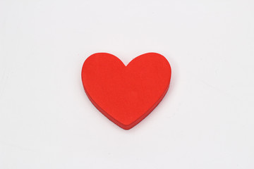 Red Heart on white background