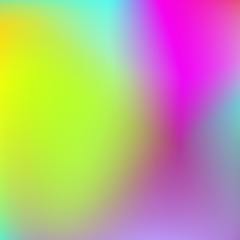 Obraz premium Bright colored blurred background. Abstract big stains. Smooth pink, magenta, green-yellow, blue gradient. Template with text place for futuristic design. Vector EPS10 illustration
