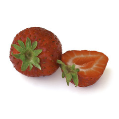 Fresh strawberry on wooden background, healthy food and diet.