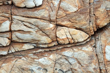 Cracking brown and grey rock