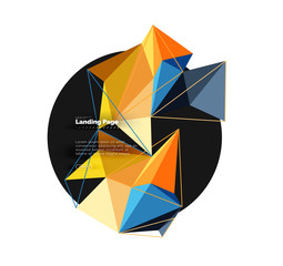 Vector 3d triangle abstract background