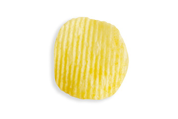 potato chip isolated on white background with clipping path