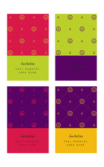 Invitation colorful cards or tickets set