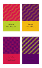 Invitation colorful cards or tickets set