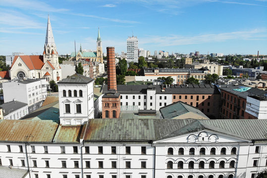 Fototapeta Łódź, Polska. Widok na Białą Fabrykę.