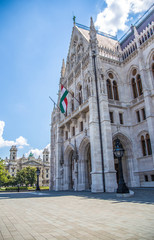 Fototapeta na wymiar View of Budapest parliament, Hungary