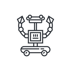 Fototapeta premium Cute Line Robot