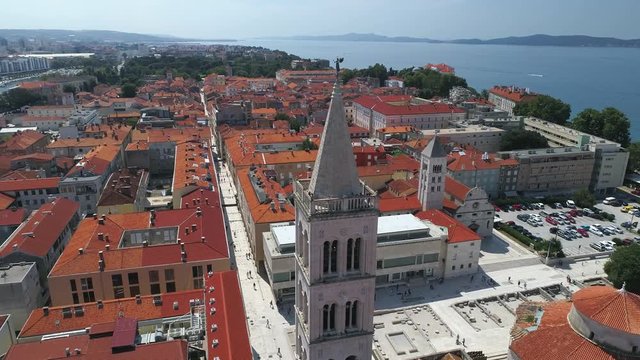 Tower Of Cathedral Of St. Anastasia In Zadar, Croatia