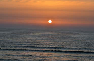 coucher de soleil au port d'albret